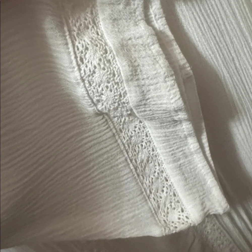 Sanctuary White Boho Lacey Long Sleeve with Textured Details Resortwear Casual - Picture 5 of 7